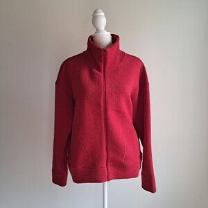 Banana Republic Factory M red track jacket coat active athleisure athletic yoga